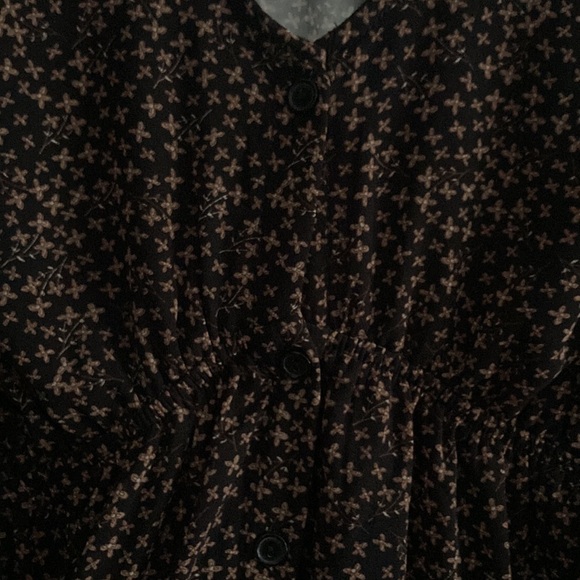 AAKAA brown and black floral chiffon boho dress, size medium - Picture 10 of 14